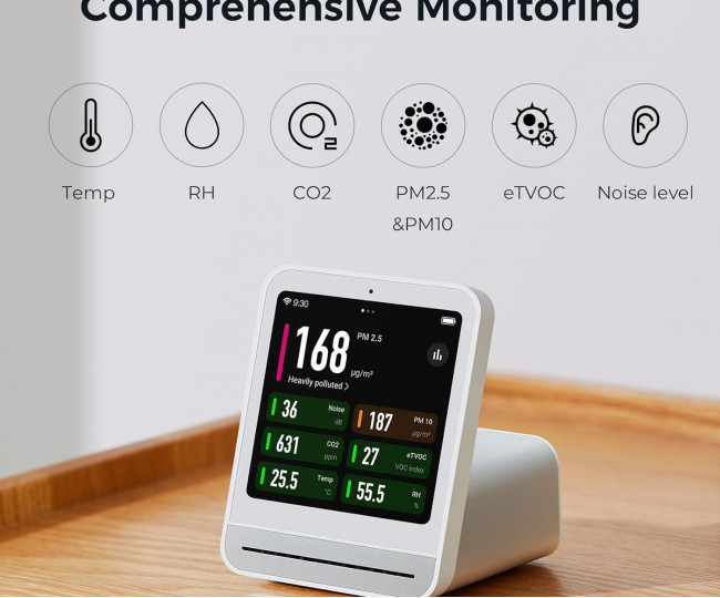 Комнатный датчик качества воздуха Xiaomi Qingping Air 2 Gen Black,White